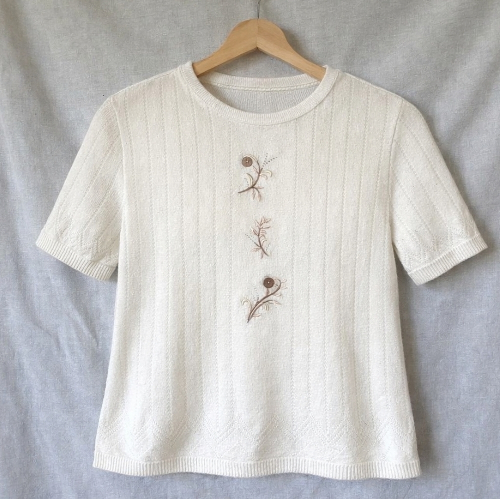 Medium Vtg 90s Grannycore, Cottagecore, Light Academia, Vintage Sweater